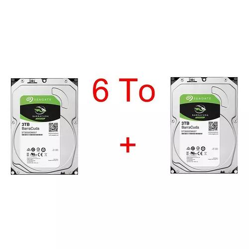Lot de 2 disques durs Seagate IronWolf 4 To - Disque Dur SATA 3.5