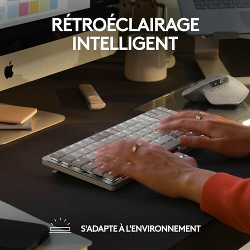 Logitech MX Mechanical Mini Pale Grey - MAC (AZERTY)