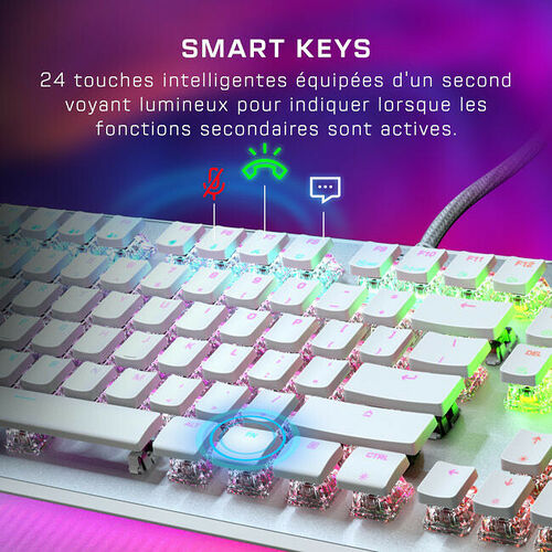 Roccat Vulcan II Max Linéaire - Blanc (AZERTY)