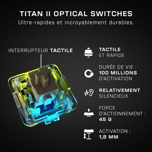 Roccat Vulcan II Max Tactile - Noir (AZERTY)