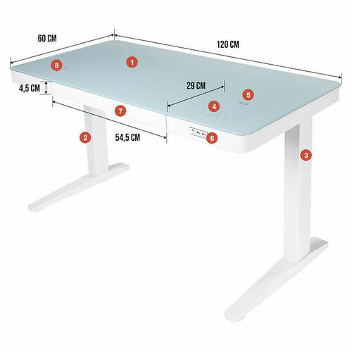 REKT RGo Touch Desk 120 - Noir
