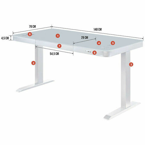 REKT RGo Touch Desk 140 - Blanc