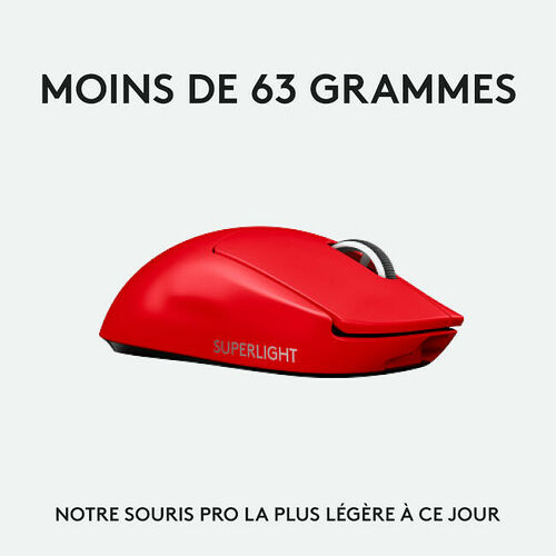 Logitech Wireless Gaming PRO X Superlight - Rouge