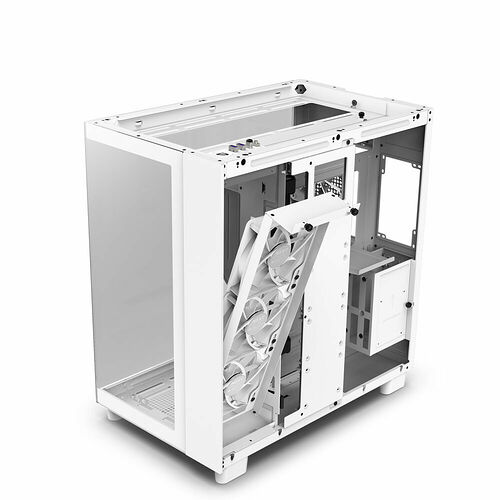 NZXT H9 Flow - Blanc + NZXT Kit de montage vertical - Blanc