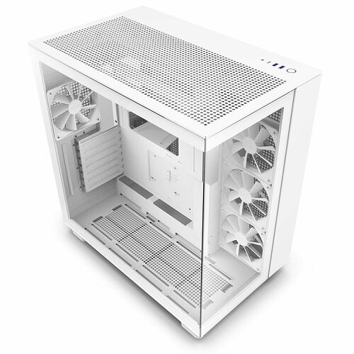 NZXT H9 Flow - Blanc + NZXT Kit de montage vertical - Blanc