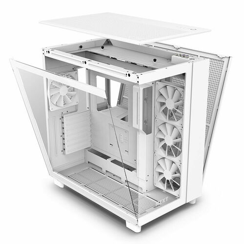 NZXT H9 Flow - Blanc + NZXT Kit de montage vertical - Blanc
