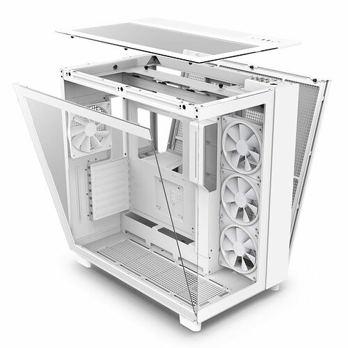 NZXT H9 Elite - Blanc +  NZXT Kit de montage vertical - Blanc