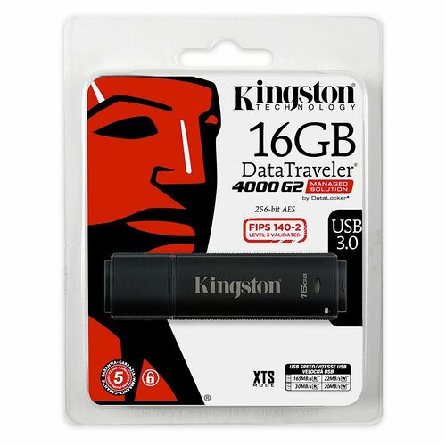 Clé USB 3.0 Cryptée Kingston DataTraveler 16 Go