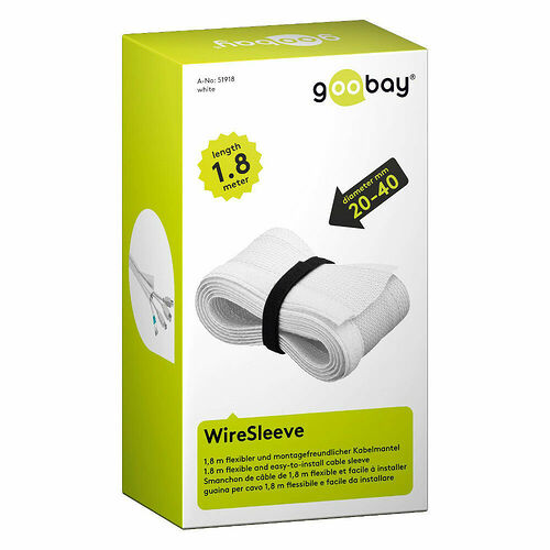 Goobay WireSleeve blanc - 1.8 mètre