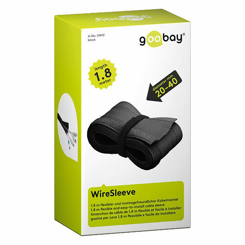 Goobay WireSleeve noir - 1.8 mètre