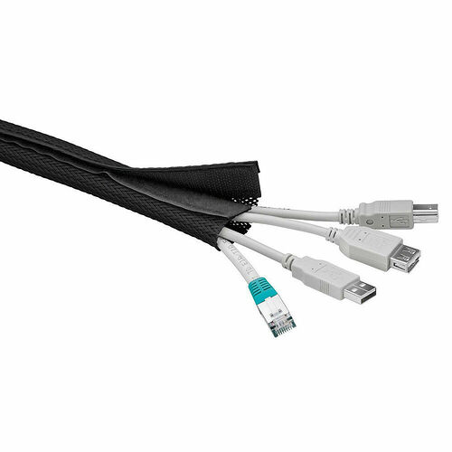 Goobay WireSleeve noir - 1.8 mètre