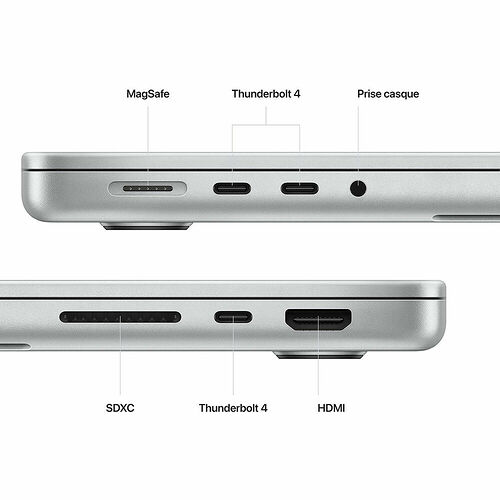 Apple MacBook Pro M2 Pro 14" (2023) - Argent - 16 Go / 512 Go