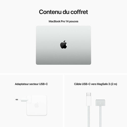 Apple MacBook Pro M2 Pro 14" (2023) - Argent - 16 Go / 512 Go