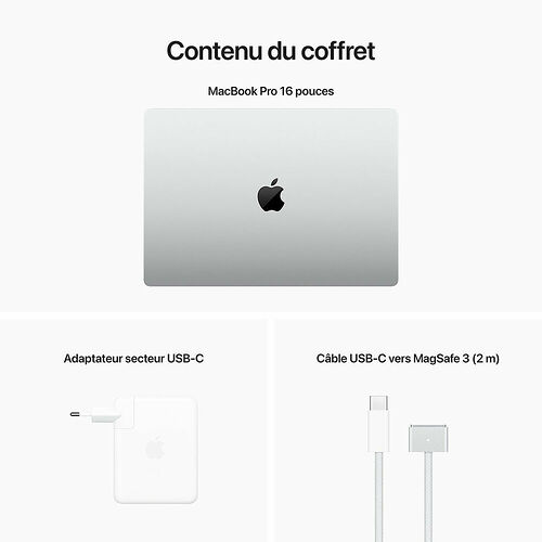 Apple MacBook Pro M2 Pro 16" (2023) Argent 32 Go / 512 Go