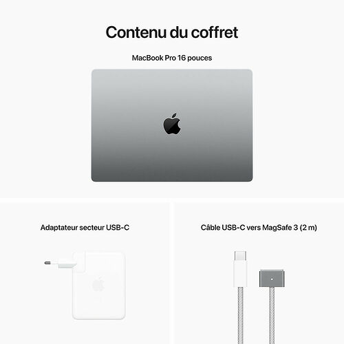 Apple MacBook Pro M2 16" (2023) - Gris sidéral - 32 Go / 1 To