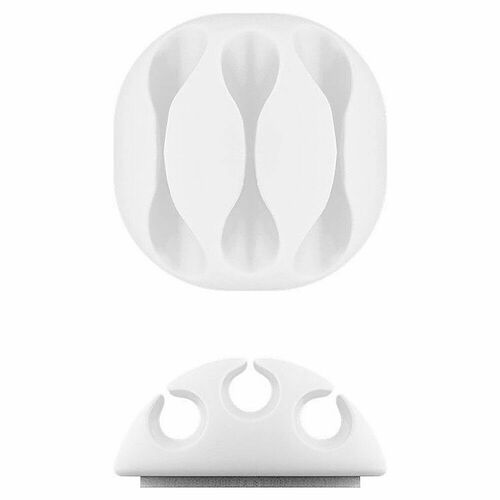 Goobay 3-Slot Cable Management (lot de 4) Blanc