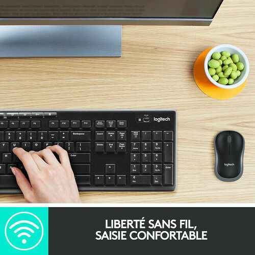 Pack clavier + souris Logitech Wireless Desktop MK270