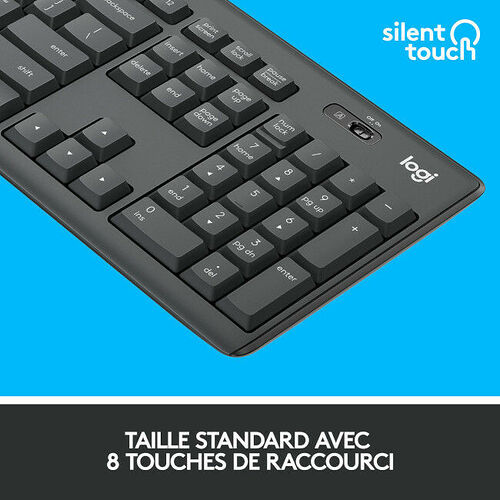 Pack clavier + souris Logitech Wireless Desktop MK295