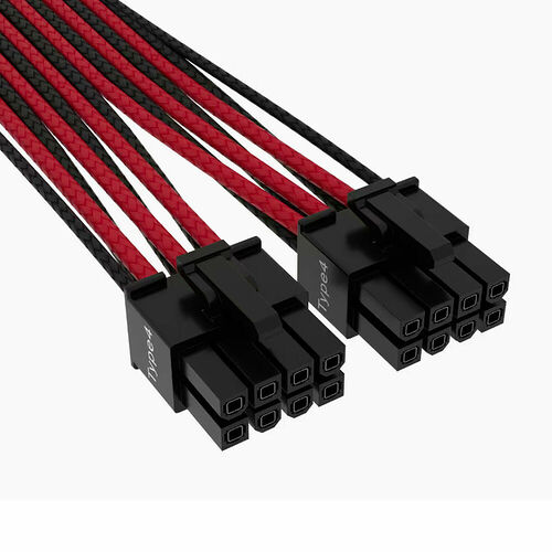 Corsair câble 600 watts 12VHPWR 12+4 broches - Noir/Rouge