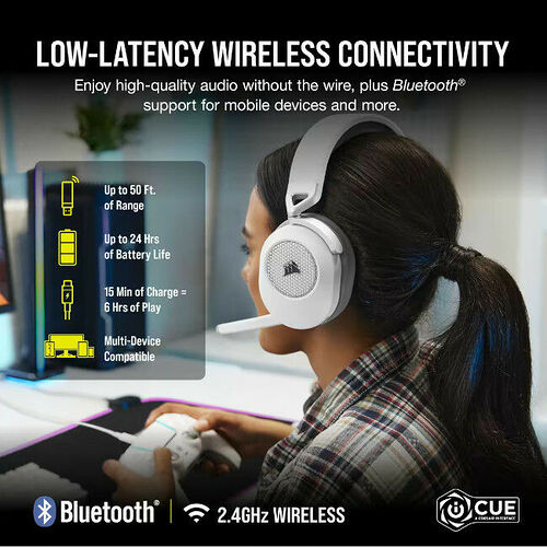 Corsair HS65 Wireless V2 (Blanc)