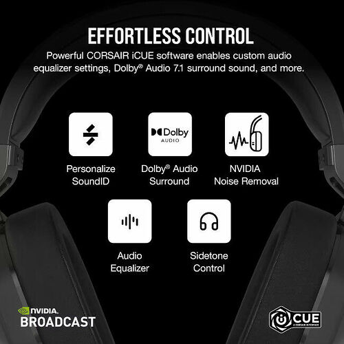 Corsair HS65 Wireless V2 (Noir)