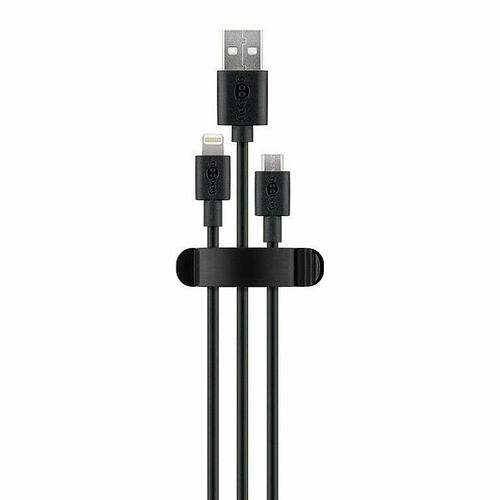 Goobay 3-Clip Cable Management (lot de 3) Noir