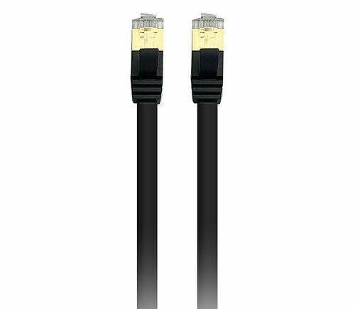 Textorm Câble RJ45 plat CAT8.1 U/FTP - Noir - 10 m