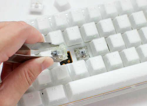 Ducky Channel One 3 Mini Aura White (Cherry MX Blue) (AZERTY)