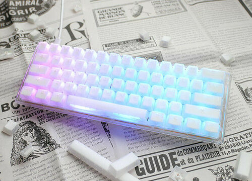 Ducky Channel One 3 Mini Aura White (Cherry MX Blue) (AZERTY)