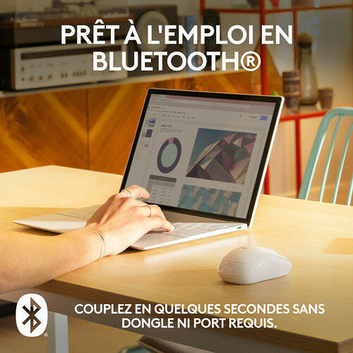 Logitech M240 Silent Bluetooth (Blanc Cassé)
