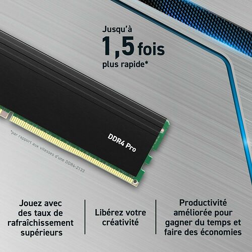 DDR4 Crucial PRO - 32 Go 3200 MHz - CAS 22