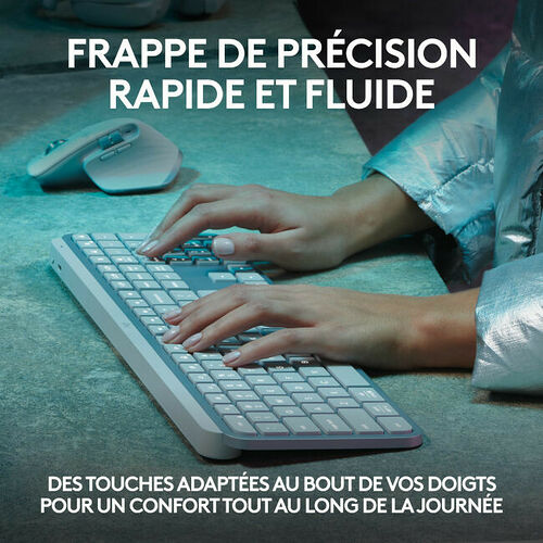 Logitech MX Keys S - Gris Pâle (AZERTY)