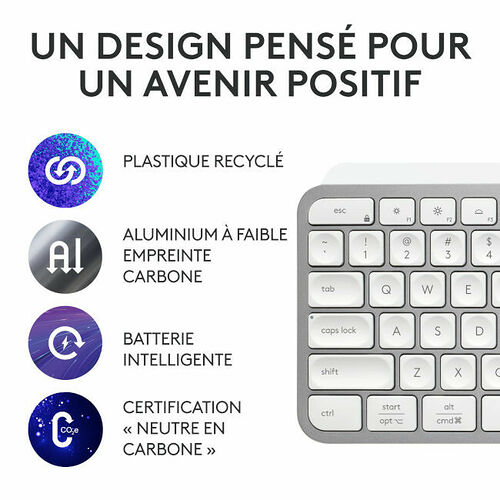 Logitech MX Keys S - Gris Pâle (AZERTY)
