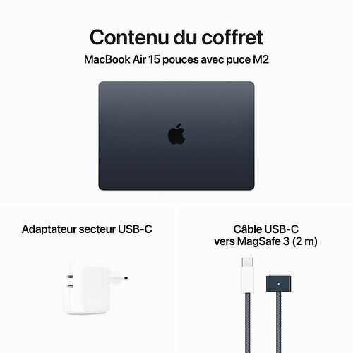 Apple MacBook Air M2 15" (2023) - Minuit - 24 Go / 1 To
