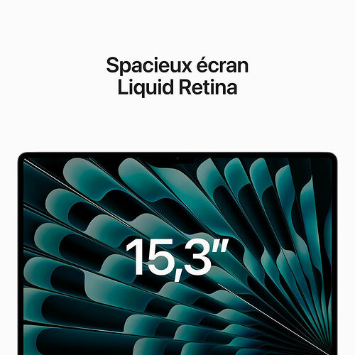 Apple MacBook Air M2 15" (2023) - Argent - 8 Go / 256 Go