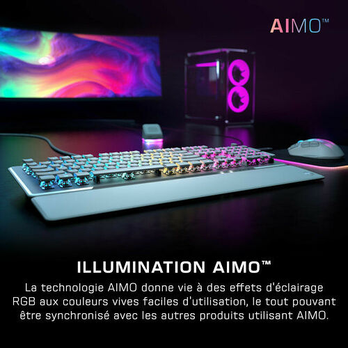 Roccat Vulcan II Blanc (Switch Titan II Red Linéaire) (AZERTY)