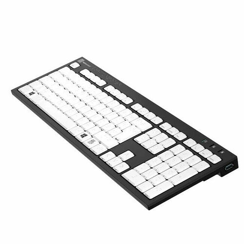LogicKeyboard Braille - PC Nero Slim Line Keyboard (AZERTY)