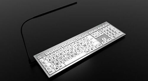 LogicKeyboard LargePrint PC Slimline - Noir/Blanc (AZERTY) (image:2)