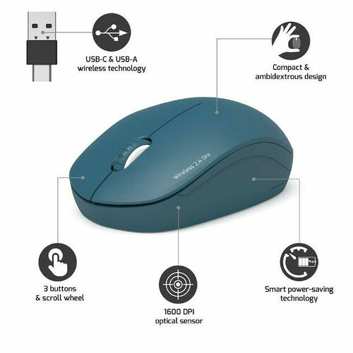 PORT Connect Souris Collection sans fil - Saphir