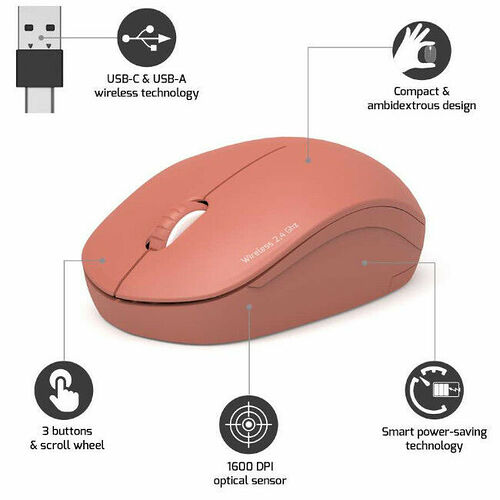 PORT Connect Souris Collection sans fil - Terracotta