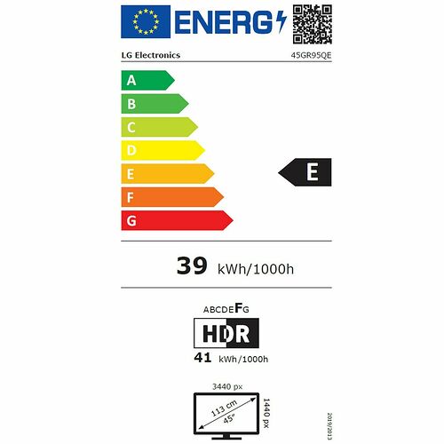 LG UltraGear 45GR95QE-B (dalle incurvée)