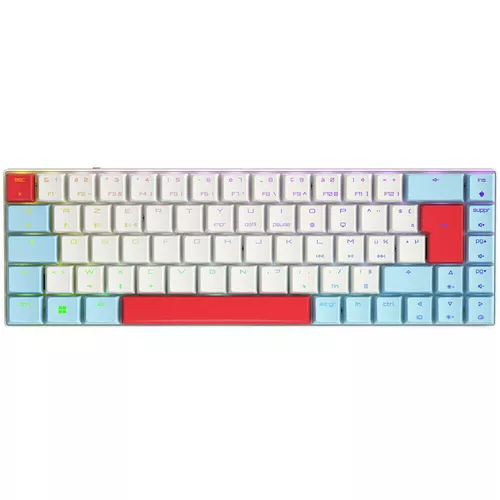 Clavier Gamer Sans Fil & Bluetooth Rgb, Clavier Tkl Azerty Compact 65%