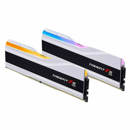 DDR5 G.Skill Trident Z5 Blanc RGB - 64 Go (2 x 32 Go) 6400 MHz - CAS 32