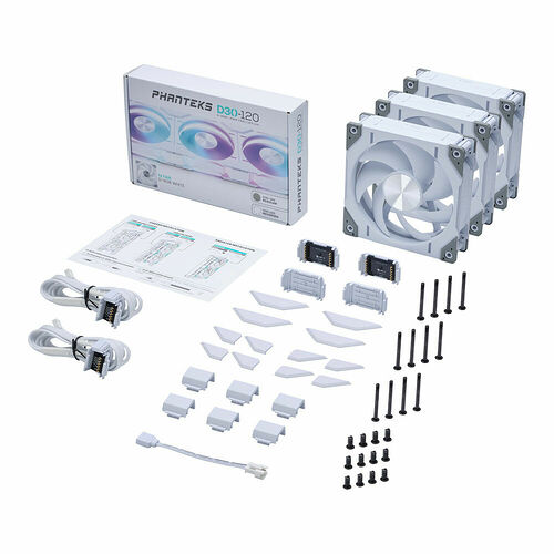 Phanteks D30-120 Blanc - 120 mm (Pack de 3)