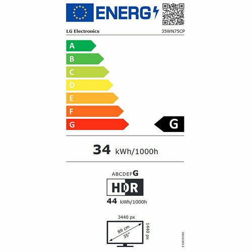 LG 35WN75CP-B (dalle incurvée)