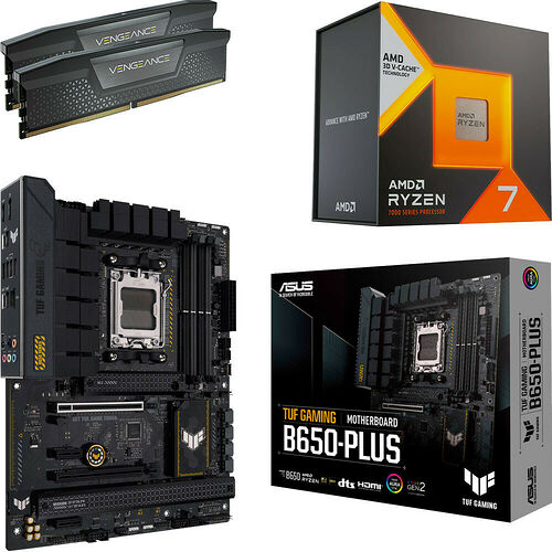 Kit évo Ryzen 7 7800X3D + TUF GAMING B650-PLUS + 32 Go