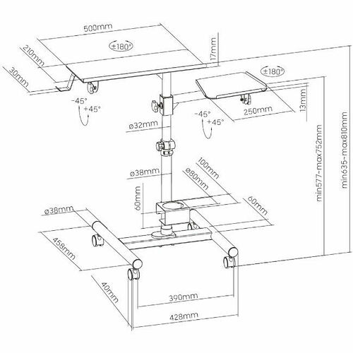 OPLITE Universal Keyboard and Mousse Tray
