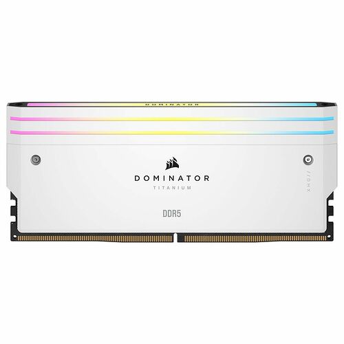 DDR5 Corsair Dominator Titanium Blanc - 32 Go (2 x 16 Go) 6000 MHz - CAS 30