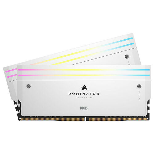 DDR5 Corsair Dominator Titanium Blanc - 32 Go (2 x 16 Go) 6000 MHz - CAS 30