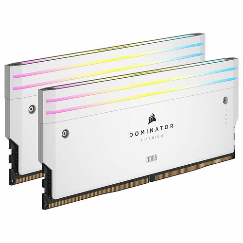 DDR5 Corsair Dominator Titanium Blanc - 32 Go (2 x 16 Go) 6000 MHz - CAS 30